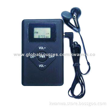 Portable FM Radio with LCD Screen, Can be Fixed Frequency as Per Your Needs, Coming with Earphones